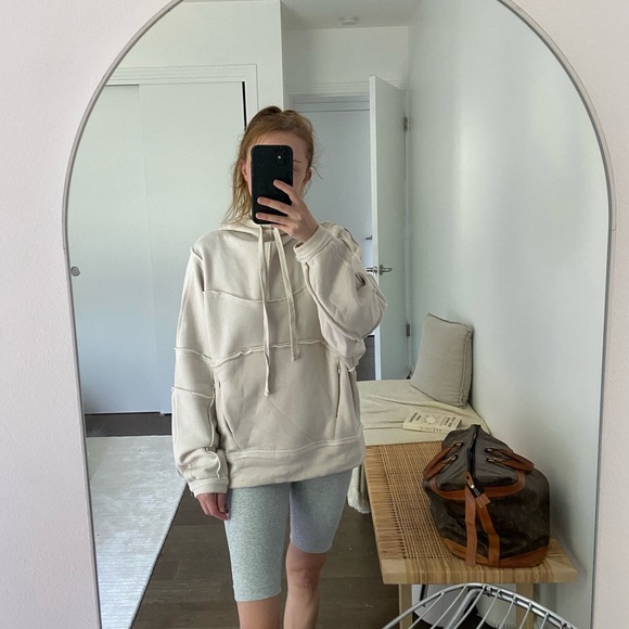 XS Alo Yoga Dimension Hoodie Bone - Picture 1 of 5